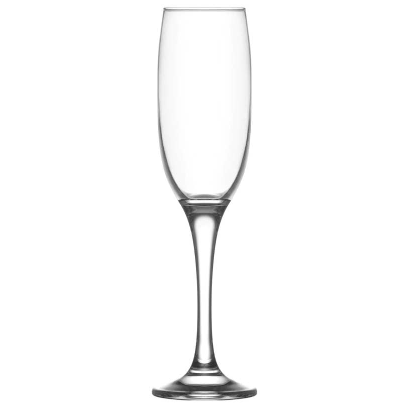 Glass Champagne Flute- Set of 6