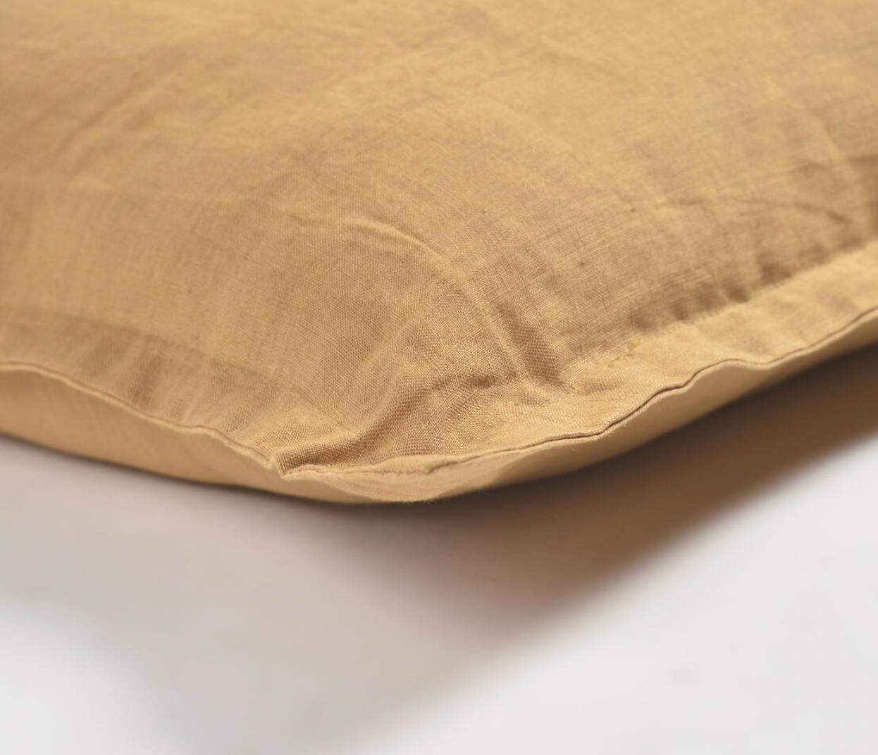 Solid Khaki Cotton Linen Pillow Covers- Set of 6