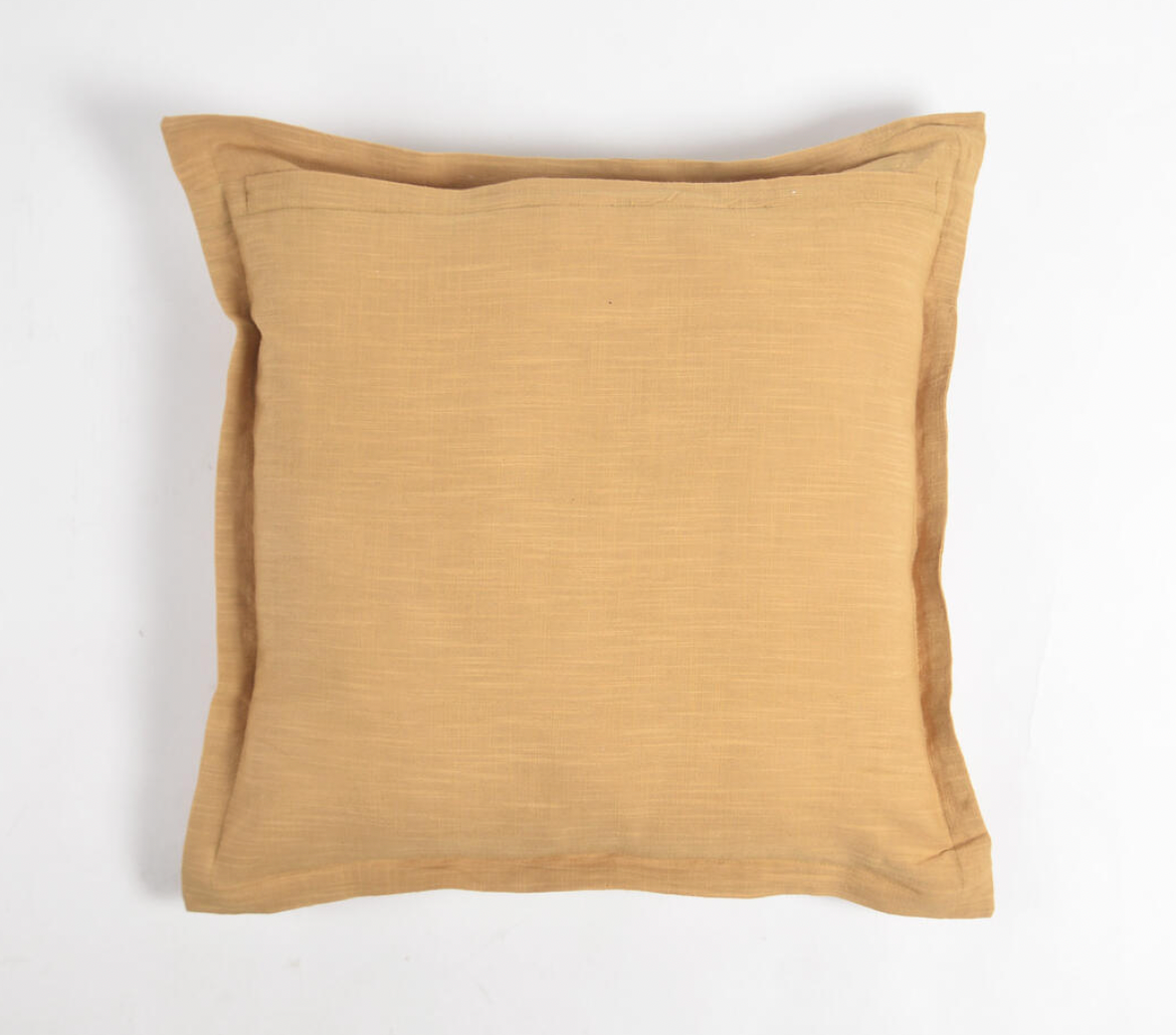 Solid Khaki Cotton Linen Pillow Covers- Set of 6