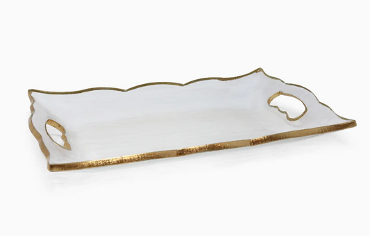 Rectangular Glass Tray- Set of 2