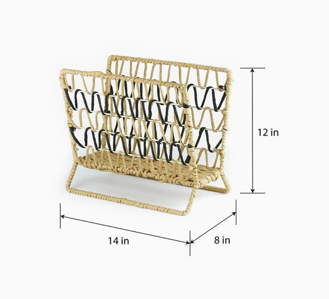 Seagrass Woven Magazine Holder- Set of 4
