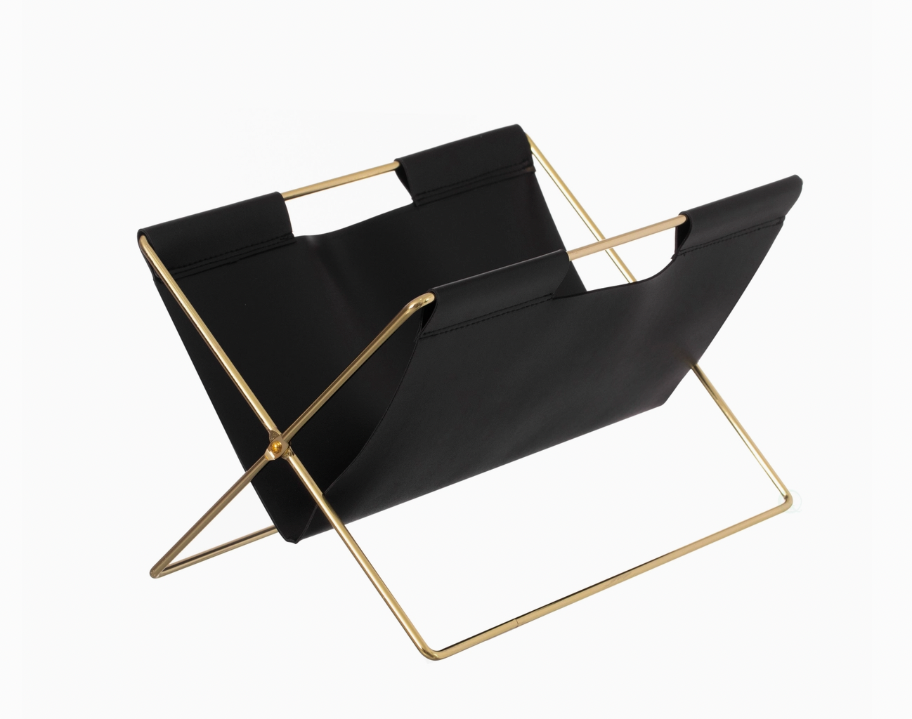 Black Magazine Rack- Set of 2