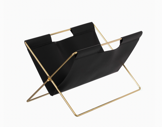 Black Magazine Rack- Set of 2